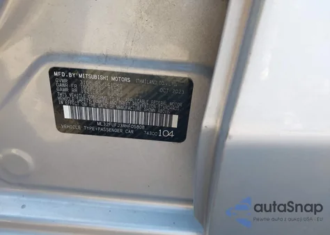 2024 Mitsubishi Mirage G4 Black Edition from USA, damaged, VIN ML32FUFJ3RHF05808